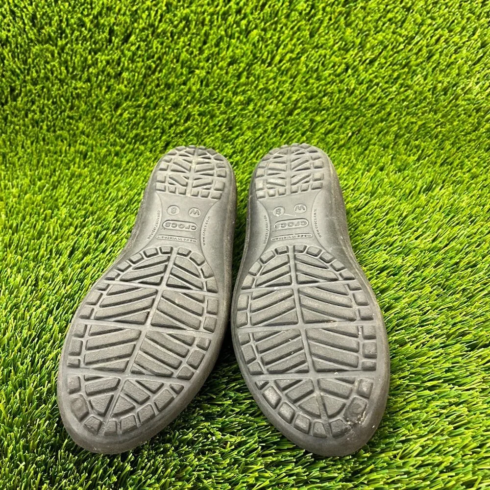Crocs Mammoth Womens Size 8 Black Casual Walking‎ Slip On Ballet Flats Shoes